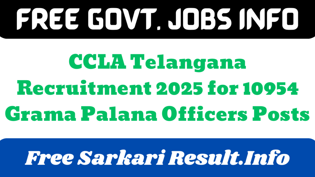 CCLA Telangana Recruitment 2025 Online Application