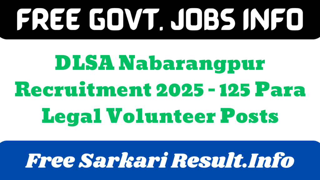 DLSA Nabarangpur Recruitment 2025